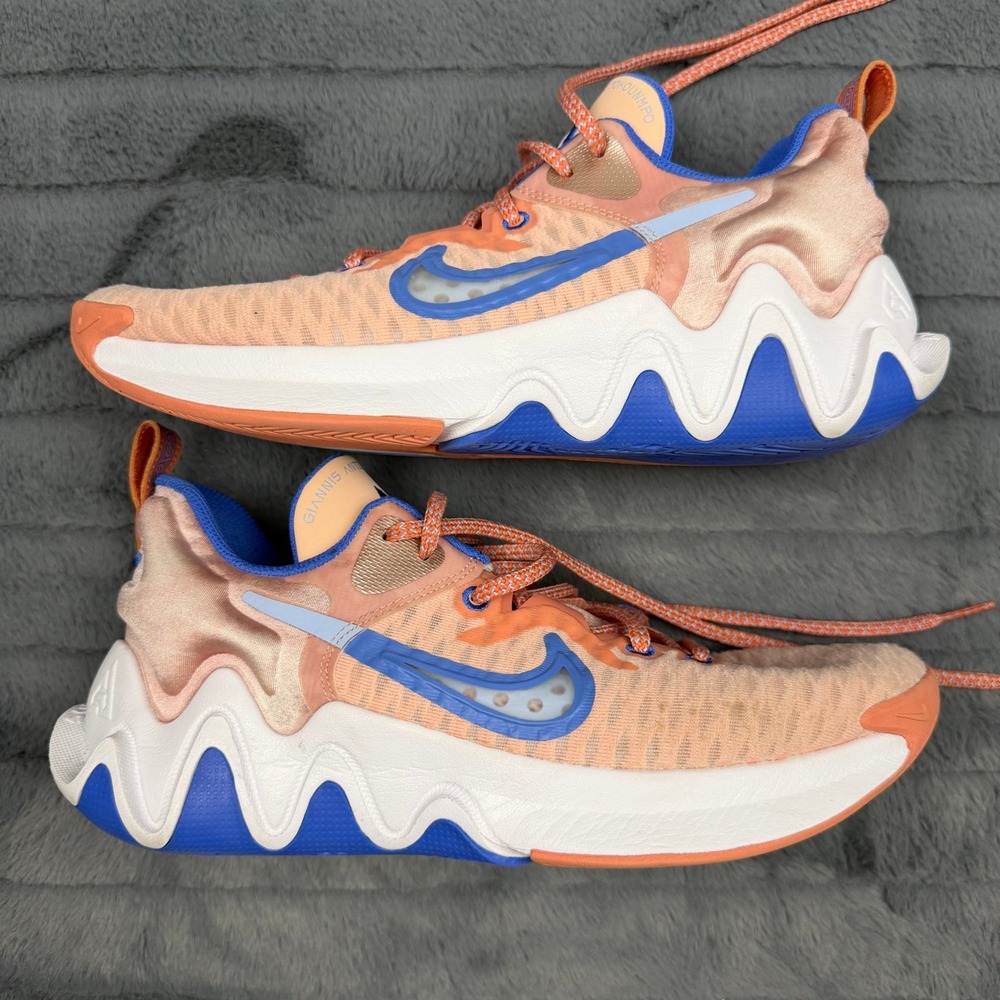 Nike Giannis Immortality 2 Mens 9 Arctic Orange Blue Basketball Shoes CZ4099-800